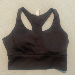 Black Snakeskin Print Sports Bra. Size: Medium